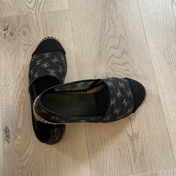Chanel Black Mesh CC Logo Espadrilles Sz. EU 38 - Picture 9 of 9